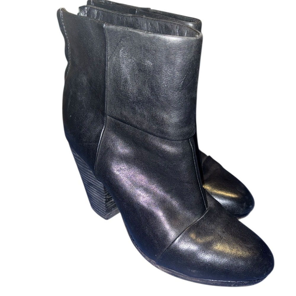 rag & bone Black Heeled Leather Boots - Picture 2 of 8